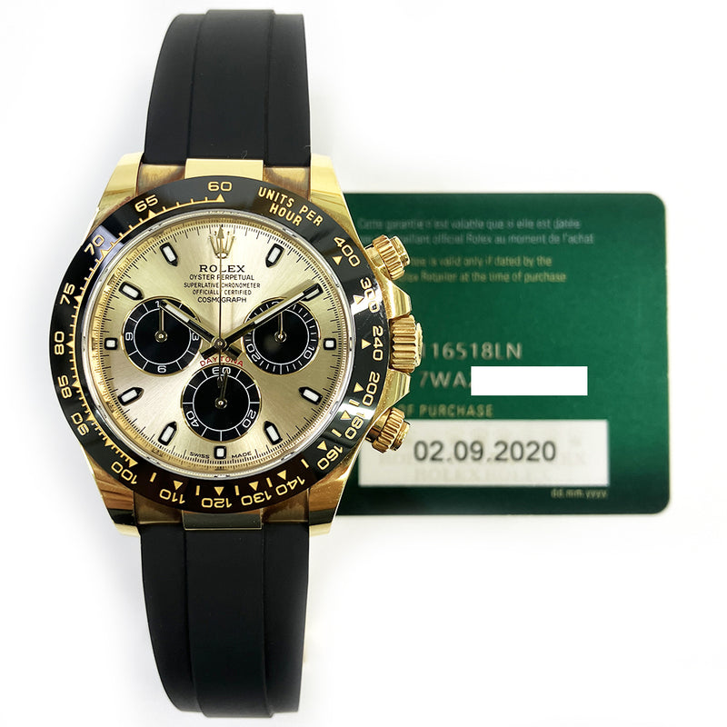 Rolex Cosmograph Daytona 116518LN Champagne Black Sep 2020