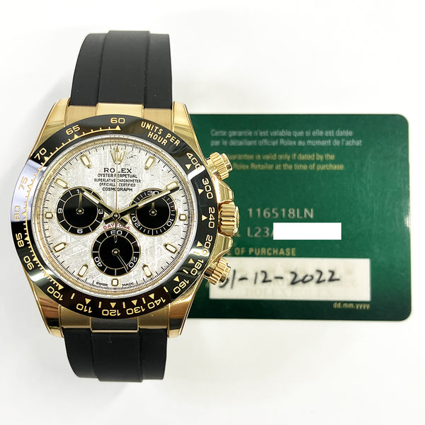 Rolex Cosmograph Daytona 116518LN Meteorite Dial Dec 2022