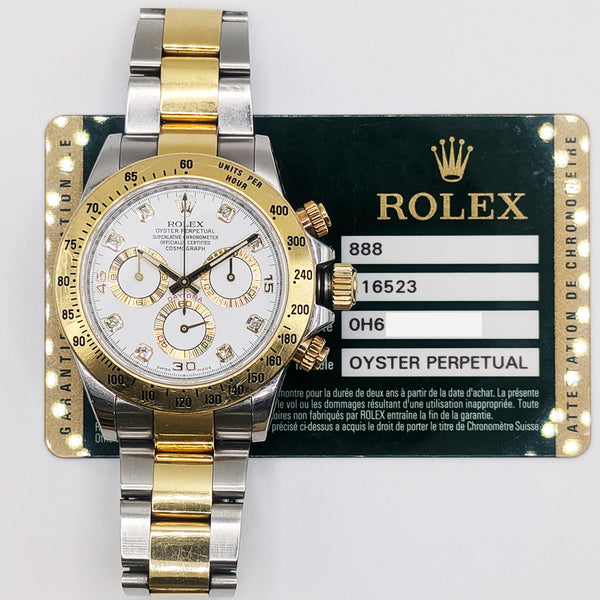 Rolex Cosmograph Daytona 116523 White Diamond Dial Sep 2015