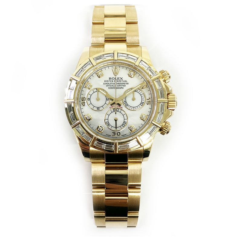 Rolex Cosmograph Daytona 116568BR White MOP Diamond Dial Sep 2011