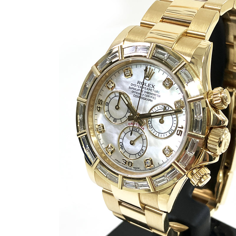 Rolex Cosmograph Daytona 116568BR White MOP Diamond Dial Sep 2011