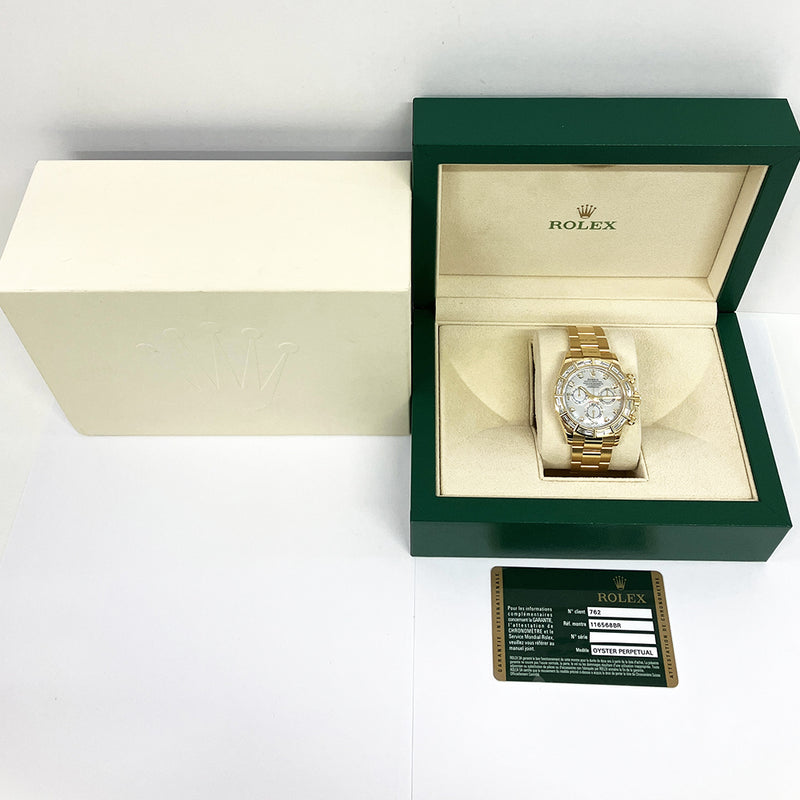 Rolex Cosmograph Daytona 116568BR White MOP Diamond Dial Sep 2011