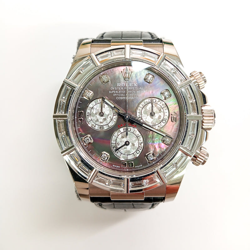 Rolex Cosmograph Daytona 116589BR Black MOP Diamond Dial 