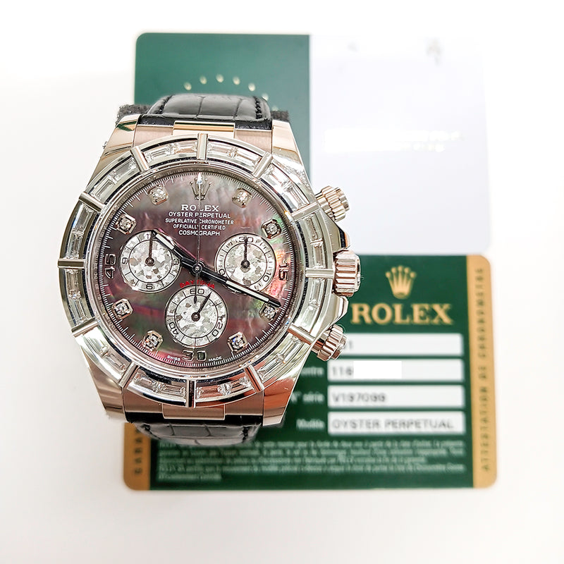 Rolex Cosmograph Daytona 116589BR Black MOP Diamond Dial 