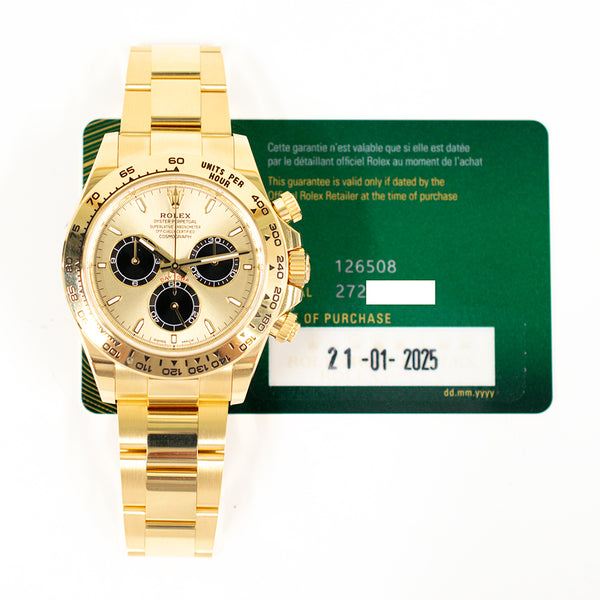 Rolex Cosmograph Daytona 126508 Champagne Pikachu Dial Jan 2025