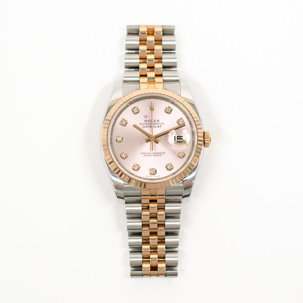 Rolex Datejust 116231 Pink Diamond Dial Nov 2010