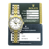 Rolex Datejust 116233 White Dial 