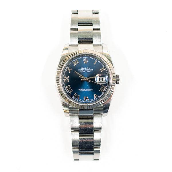 Rolex Datejust 116234 Blue Roman Dial Jul 2016