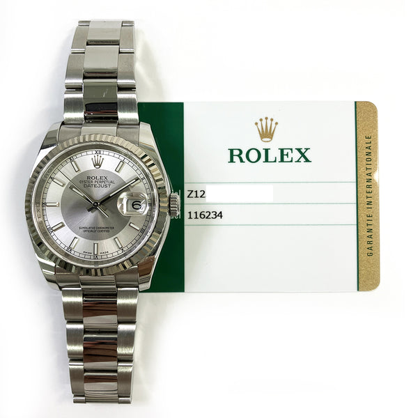 Rolex Datejust 116234 Silver Tuxedo Dial Apr 2016