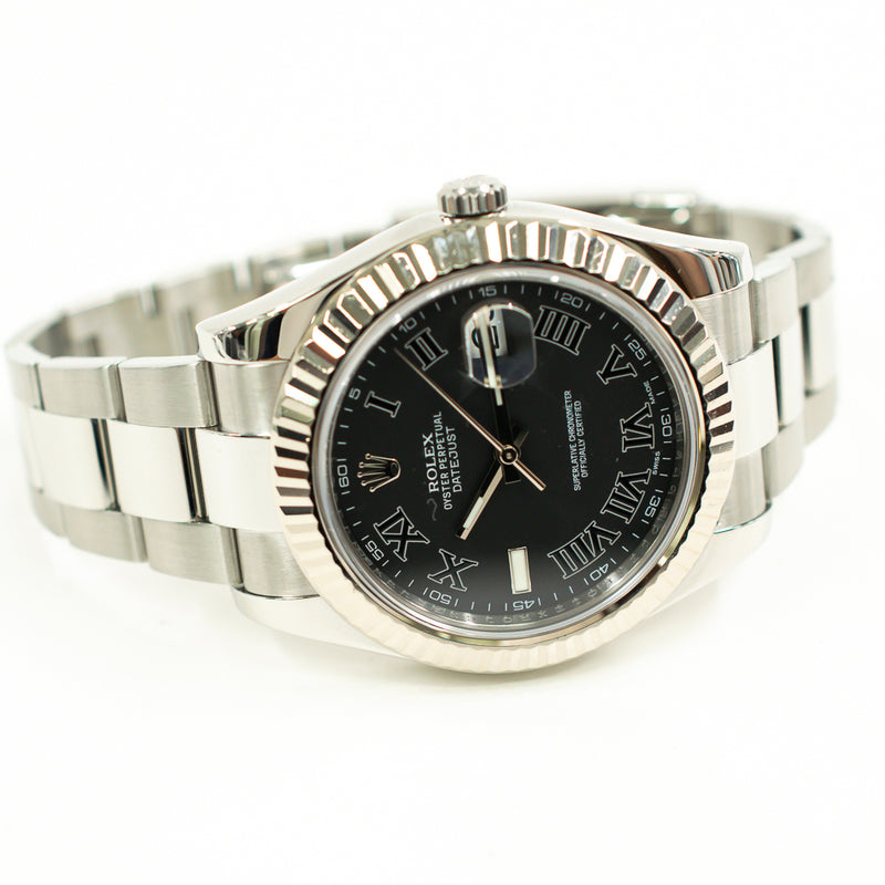 Rolex Datejust 116334 Black Roman Dial Nov 2013 – CHRONONATION