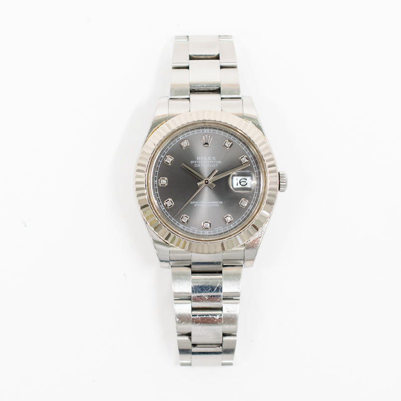 Rolex Datejust 116334 Slate Diamond Dial May 2014