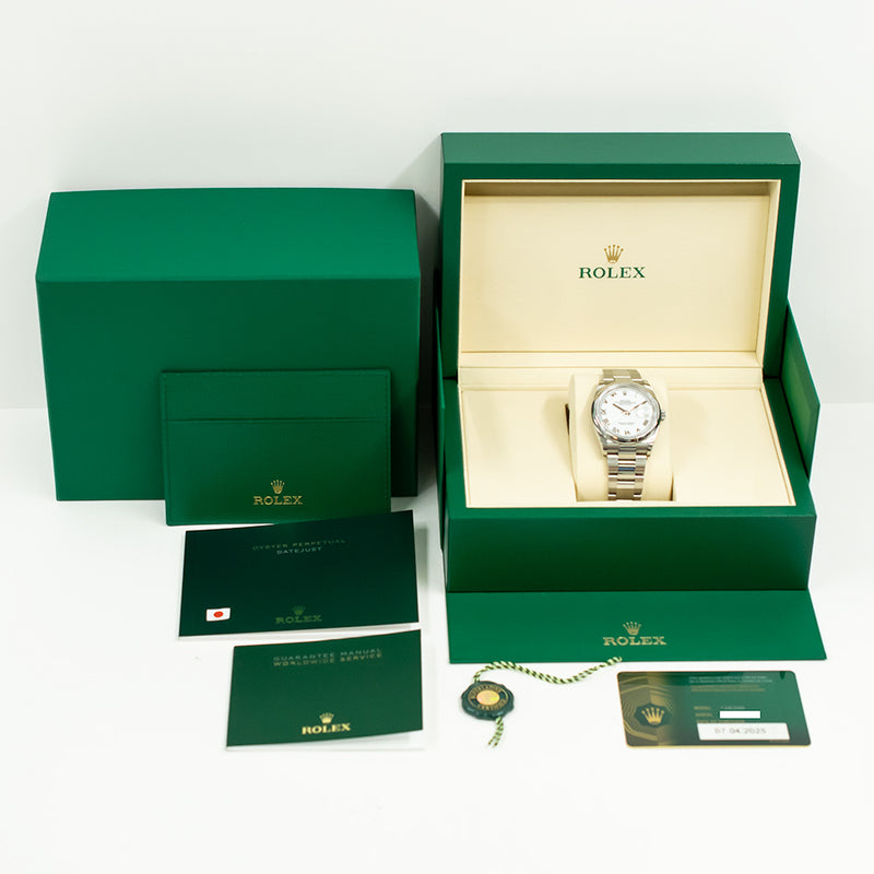 Rolex Datejust 126200 White Roman Dial Apr 2025