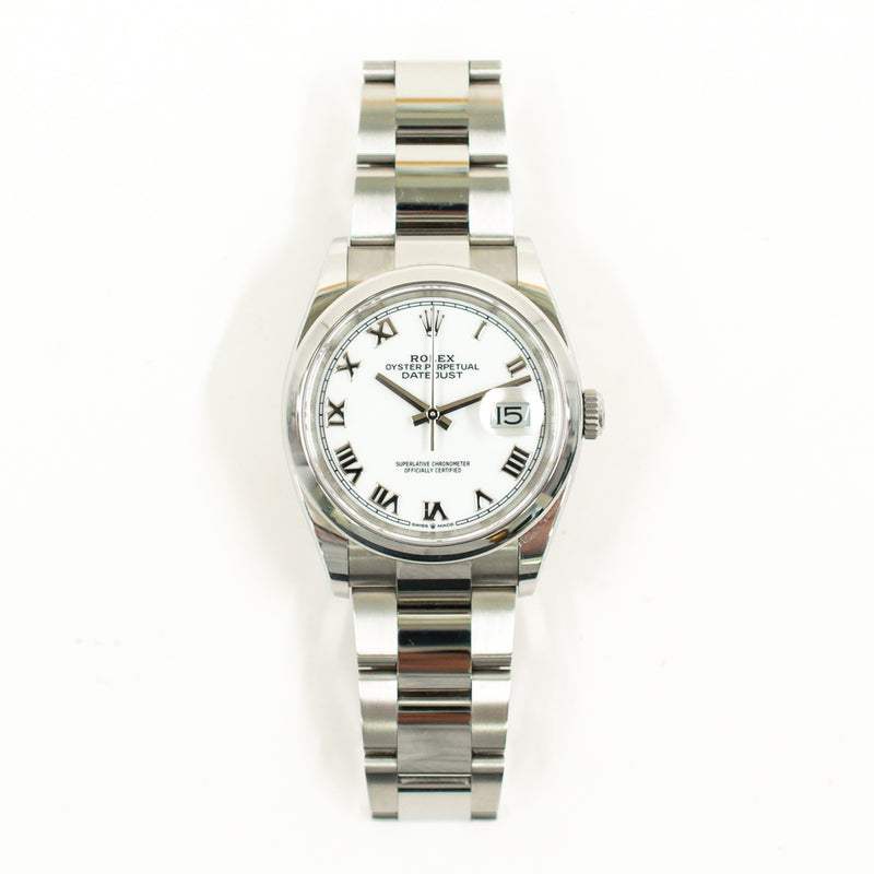 Rolex Datejust 126200 White Roman Dial Apr 2025