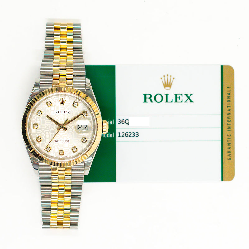 Rolex Datejust 126233G Silver Jubilee Diamond Dial Jun 2018