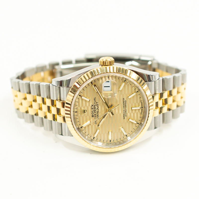 Rolex Datejust 126233 Champagne Fluted Dial Mar 2022