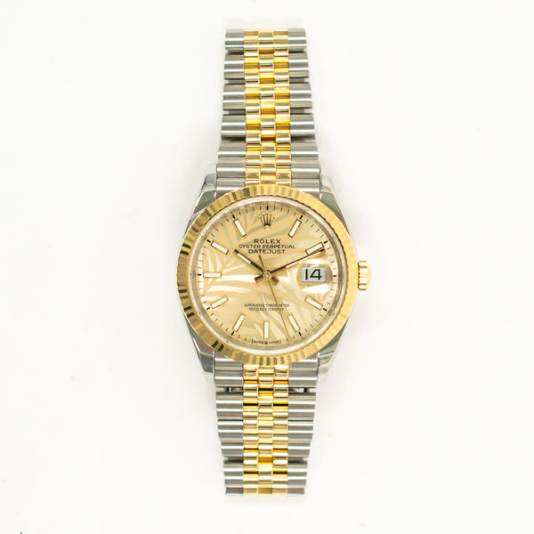 Rolex Datejust 126233 Champagne Palm Motíf Dec 2021