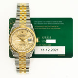 Rolex Datejust 126233 Champagne Palm Motíf Dec 2021