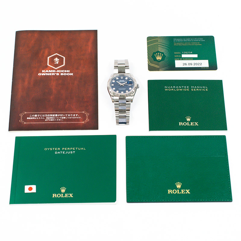 Rolex Datejust 126234G Blue Diamond Dial Sep 2022