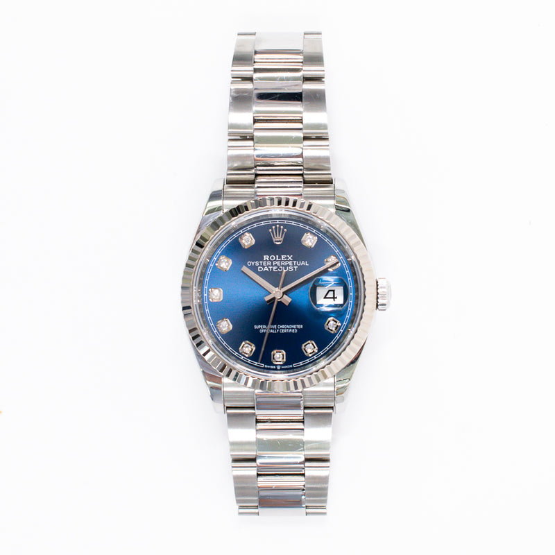 Rolex Datejust 126234G Blue Diamond Dial Sep 2022