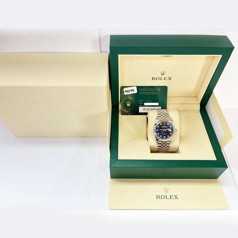 Rolex Datejust 126234 Blue Diamond Dial Feb 2025