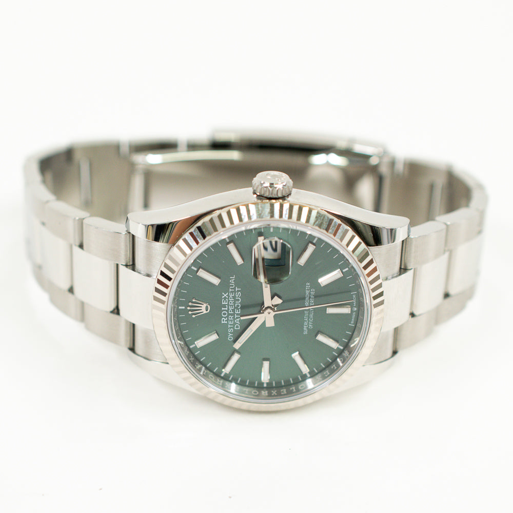 Rolex Datejust 126234 Mint Green Dial Jun 2025 – CHRONONATION