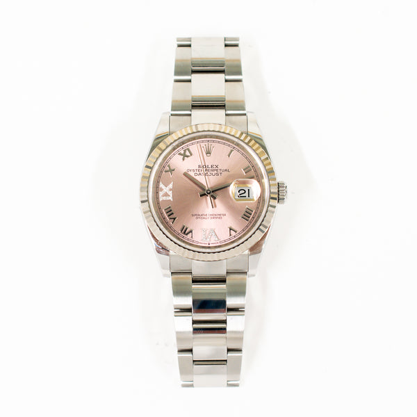 Rolex Datejust 126234 Pink "VI&IX" Diamond Dial Sep 2021