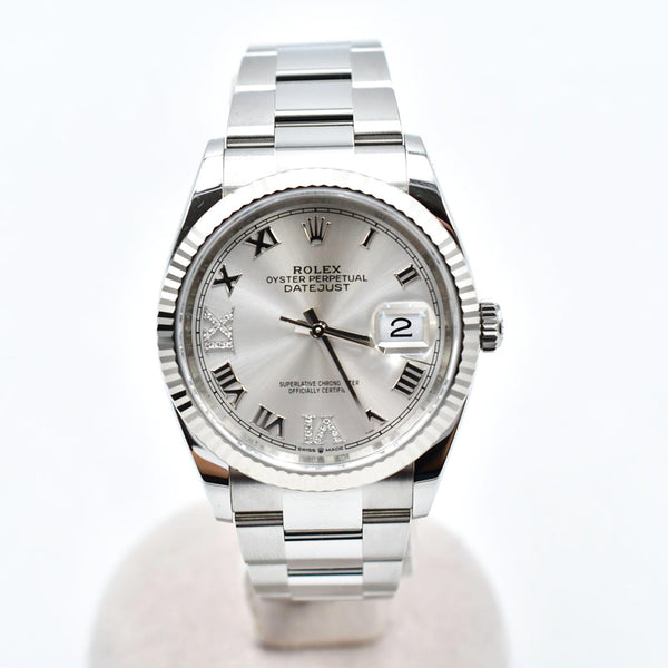 Rolex Datejust 126234 Silver "VI&IX" Diamond Dial Apr 2025