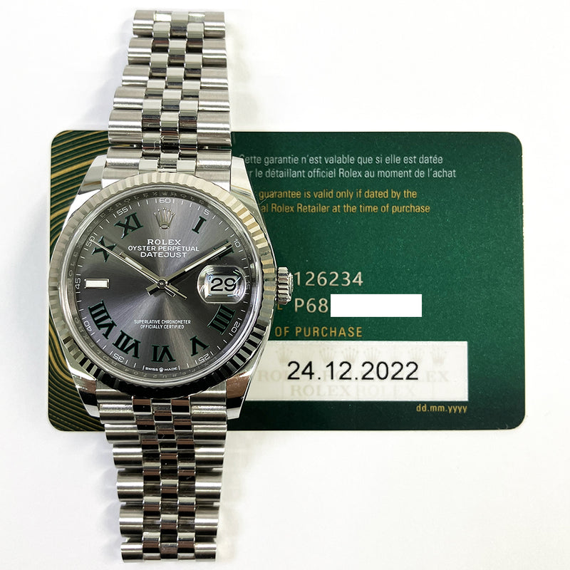 Rolex Datejust 126234 Wimbledon Dial Dec 2022