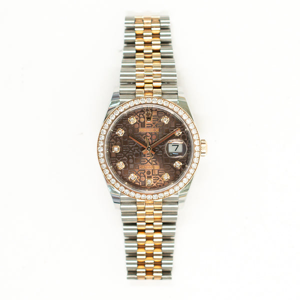 Rolex Datejust 126281RBR Chocolate Jubilee Diamond Dail Mar 2018