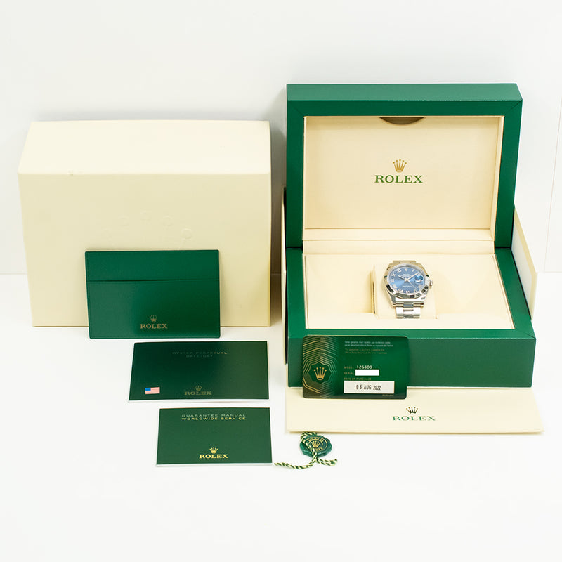 Rolex Datejust 126300 Blue Dial Aug 2022
