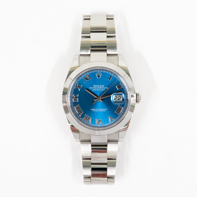 Rolex Datejust 126300 Blue Roman Dial Aug 2023