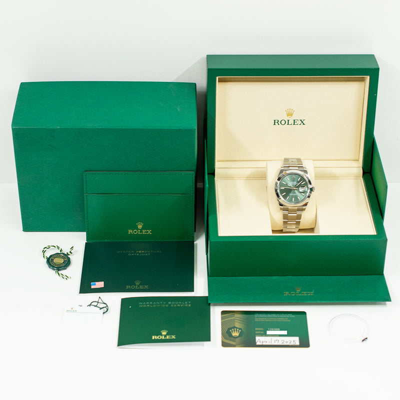 Rolex Datejust 126300 Green Dial Apr 2025