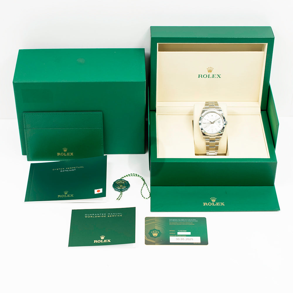 ROLEX OYSTER グリーンボックス 付属品あり Rolex Datejust 126300 Silver Dial May 2025 – CHRONONATION