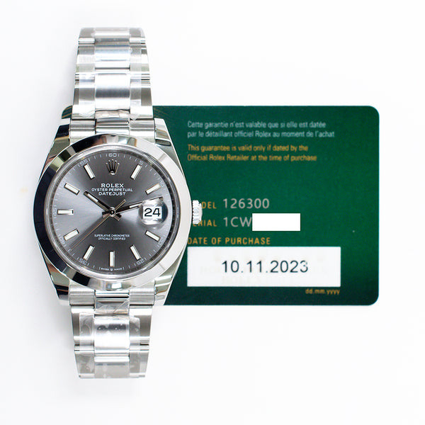 Rolex Datejust 126300 Slate Dial Nov 2023