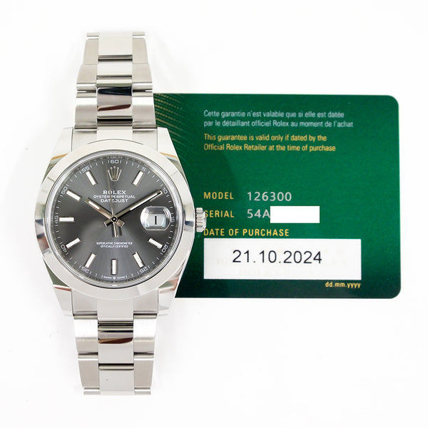 Rolex Datejust 126300 Slate Dial Oct 2024