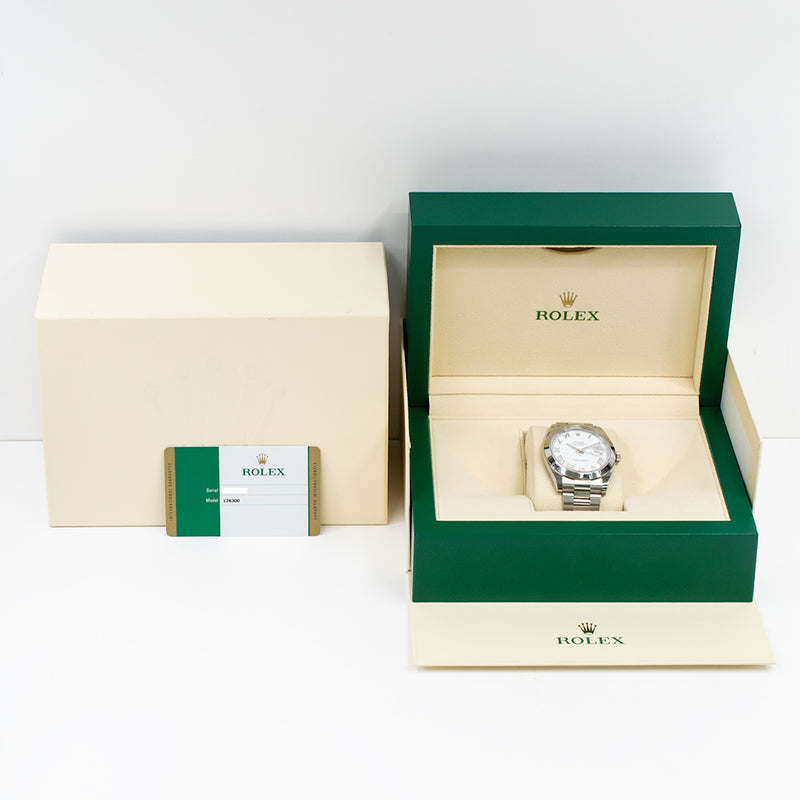 Rolex Datejust 126300 White Roman Dial Aug 2019
