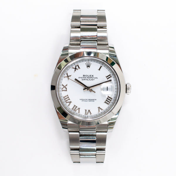 Rolex Datejust 126300 White Roman Dial Aug 2019