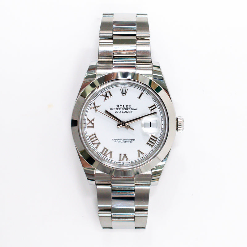Rolex Datejust 126300 White Roman Dial Aug 2019