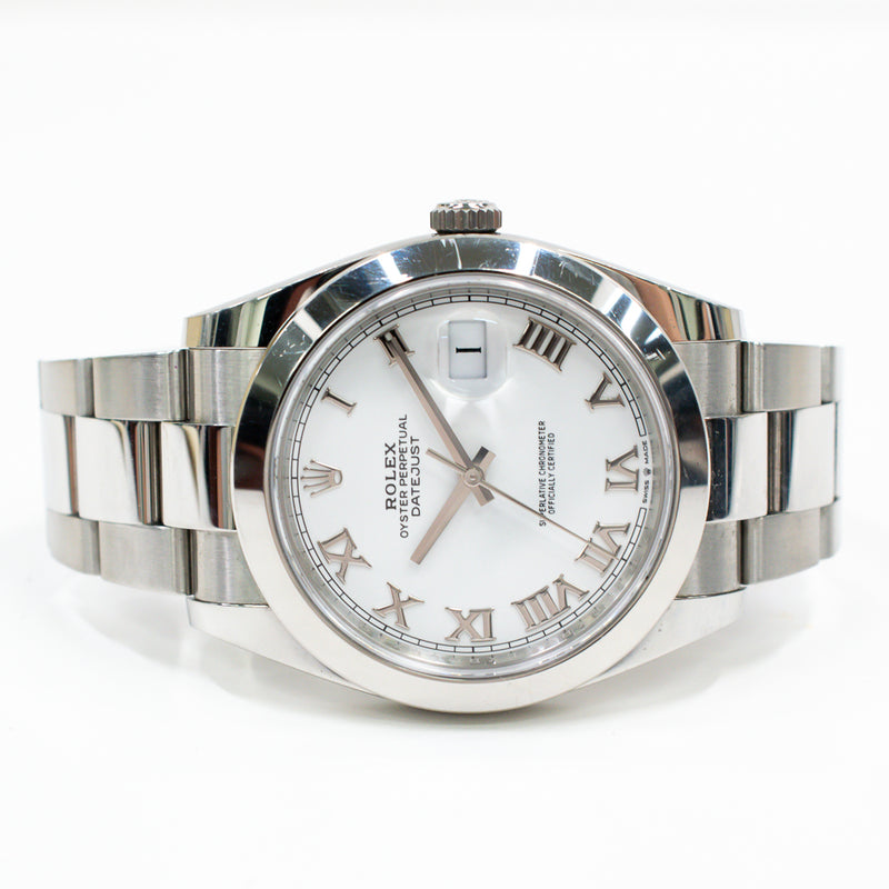 Rolex Datejust 126300 White Roman Dial Aug 2019