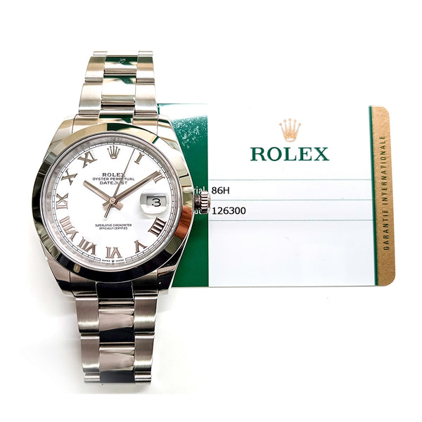 Rolex Datejust 126300 White Roman Dial Jun 2019