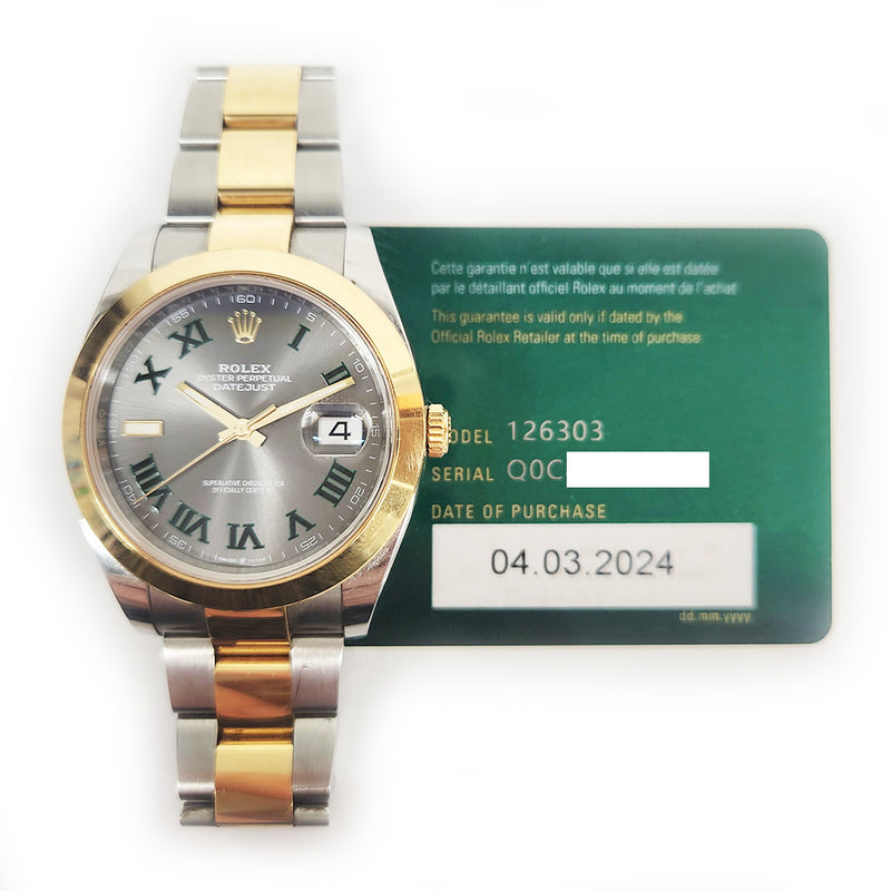 Rolex Datejust 126303 Wimbledon Dial Mar 2024