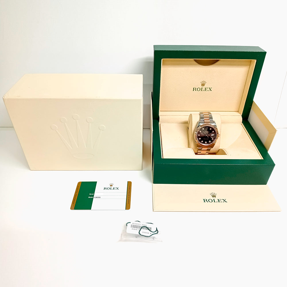 Rolex Datejust 126331 Chocolate Diamond Dial Jan 2018 – CHRONONATION