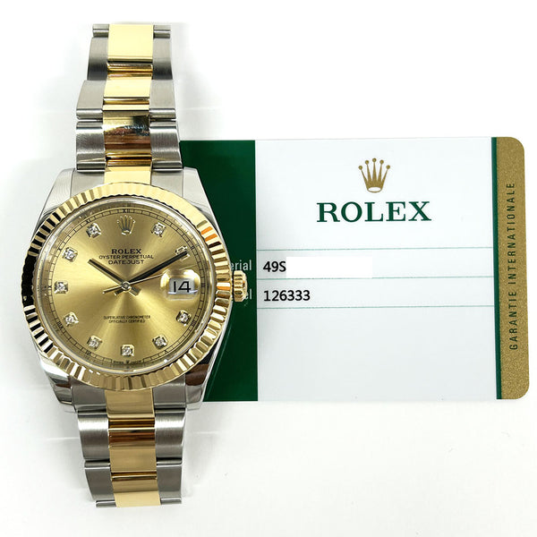 Rolex Datejust 126333G Champagne Diamond Dial Nov 2019