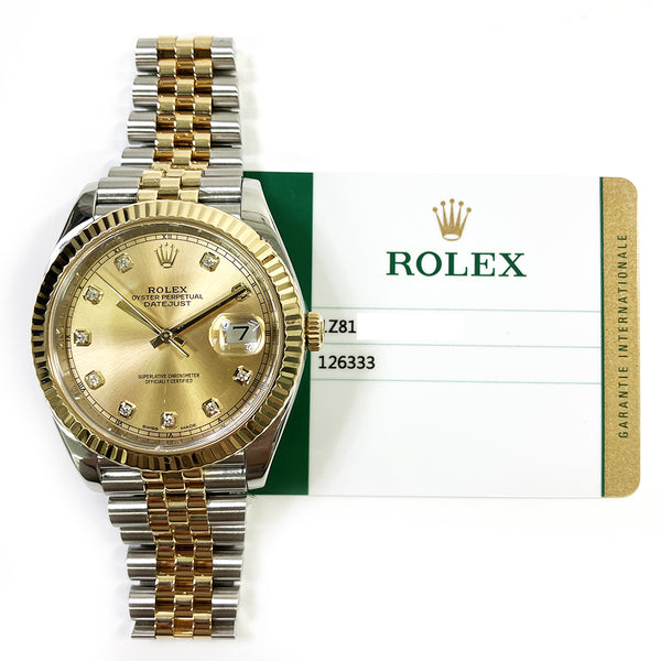 Rolex Datejust 126333 Champagne Diamond Dial Jun 2017