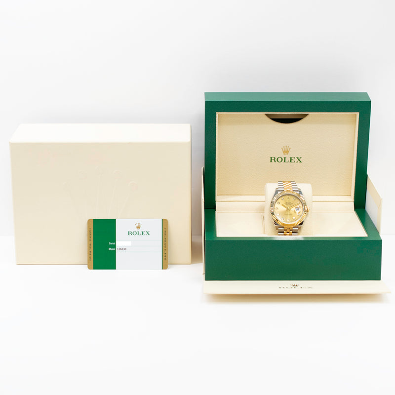 Rolex Datejust 126333 Champagne Diamond Dial May 2018