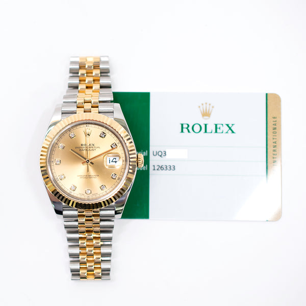 Rolex Datejust 126333 Champagne Diamond Dial May 2018