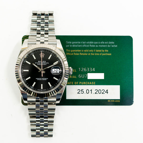 Rolex Datejust 126334 Black Dial Jan 2024