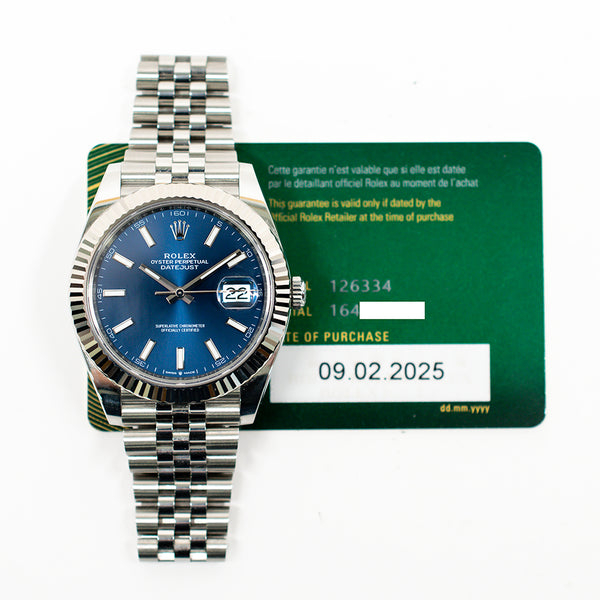 Rolex Datejust 126334 Blue Dial Feb 2025