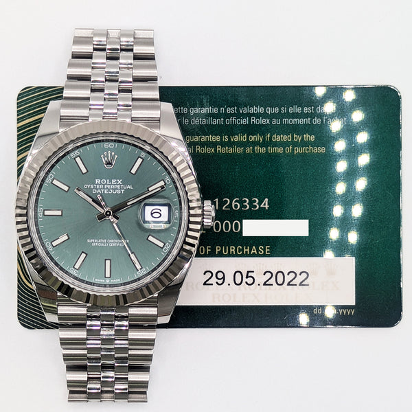 Rolex Datejust 126334 Mint Green Dial May 2022