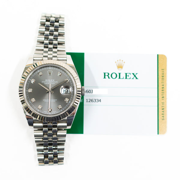 Rolex Datejust 126334 Slate Diamond Dial Nov 2018